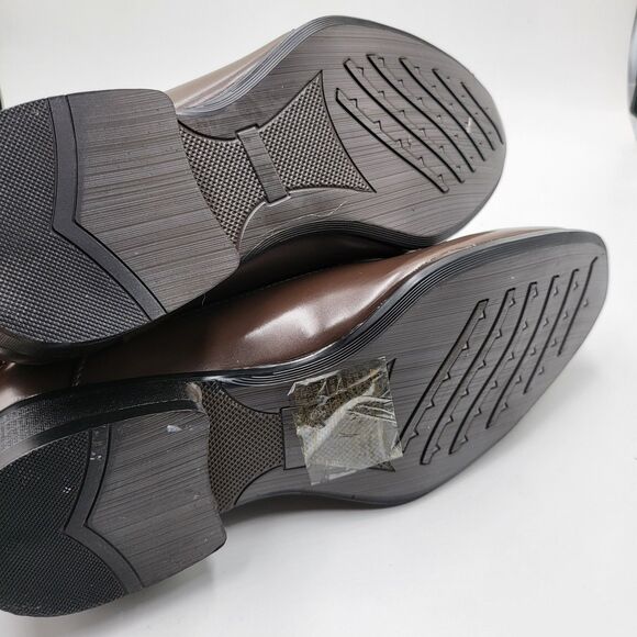 EDITION FORVER LINK mens 9 Ryan brown aalmond toe slip on dress shoes - Picture 6 of 7